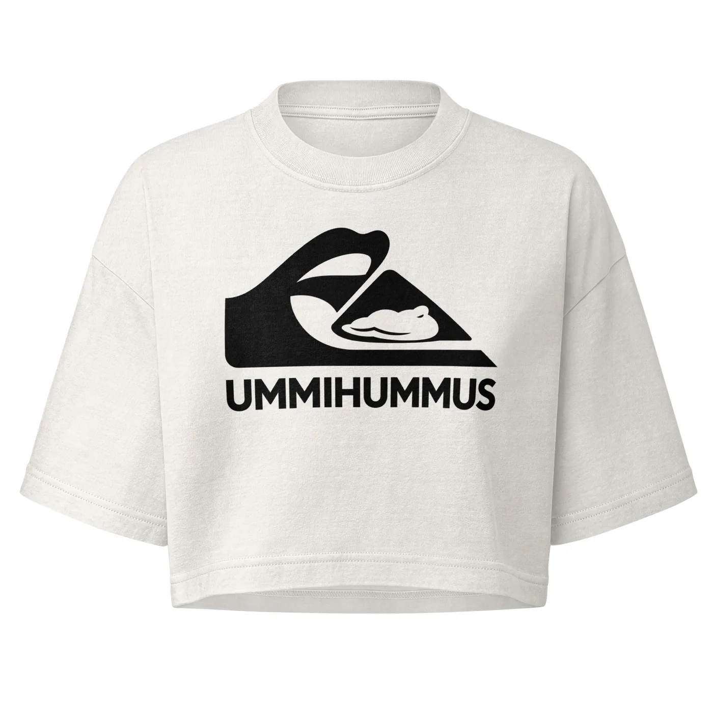 The Hummus Wave Cropped Top mockup 1