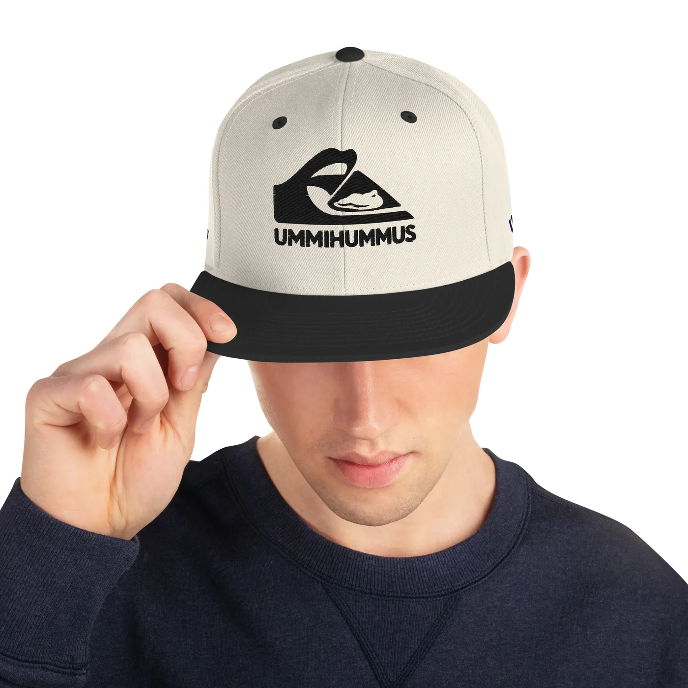 The Hummus Wave Snapback mockup 1