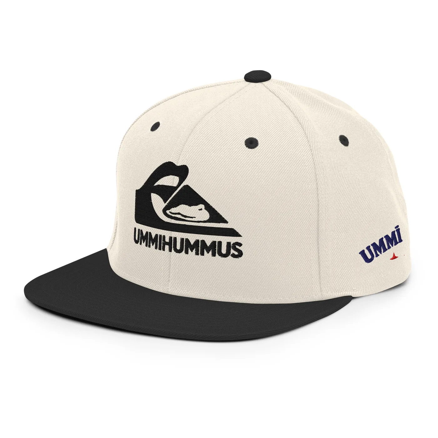 The Hummus Wave Snapback mockup 2