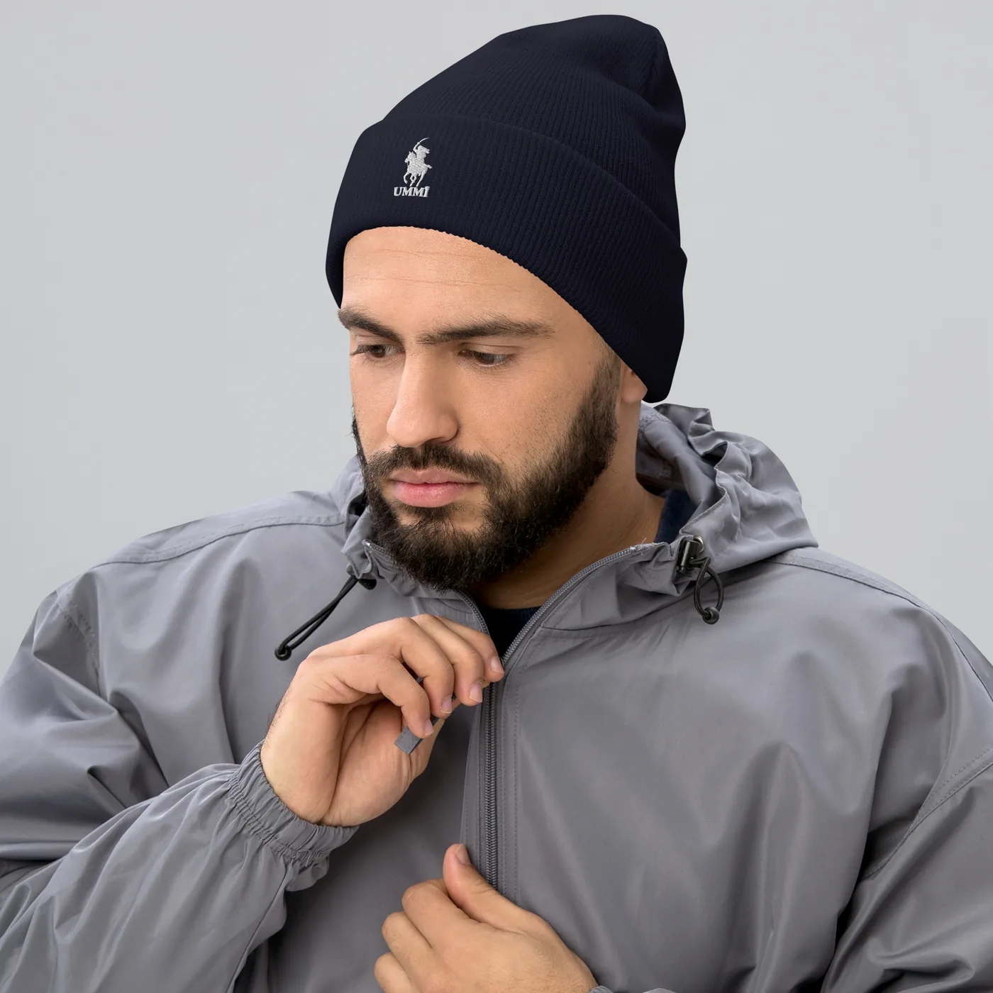 The Scimitar Club Cuffed Beanie mockup 4