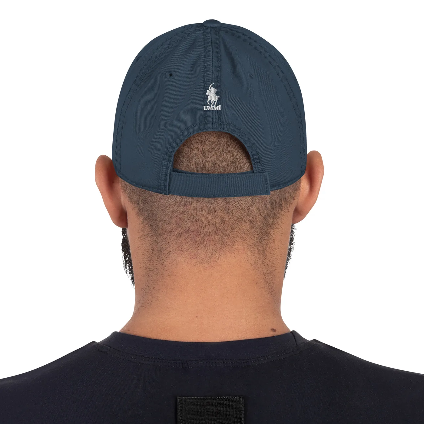 The Scimitar Club Distressed Dad Hat mockup 6