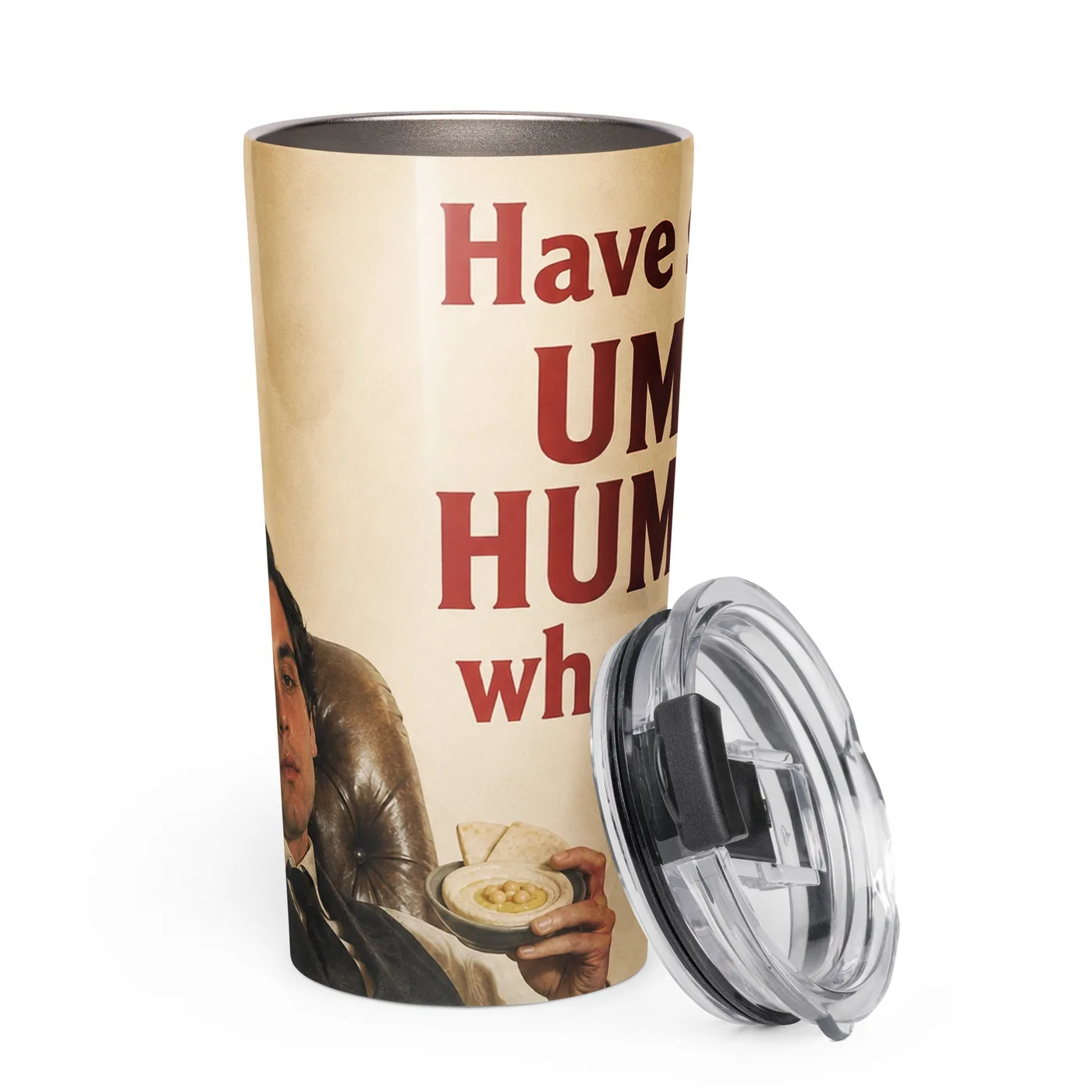 Tired Man Insulated Mug mockup 4