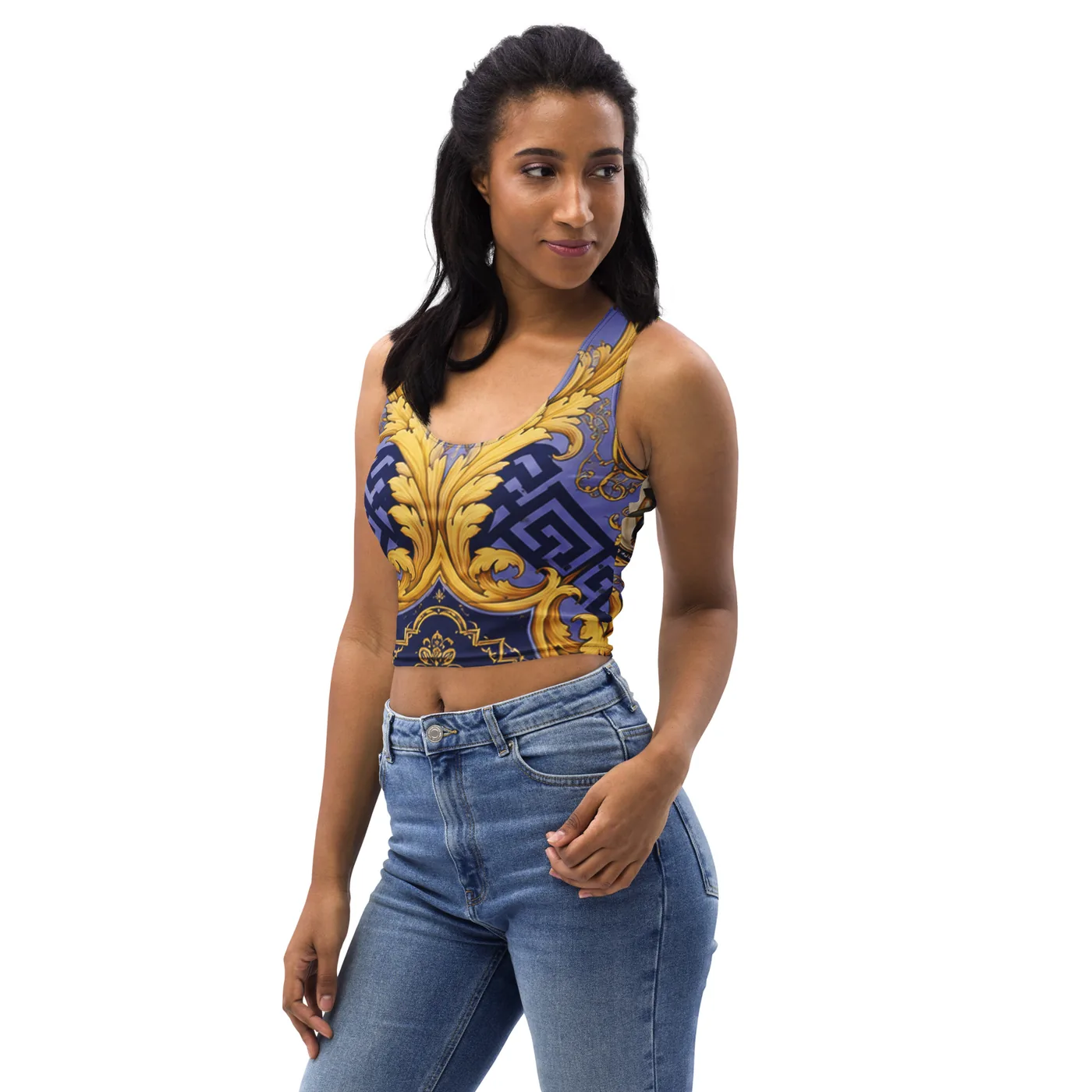 UMMĪ Baroque Crop Top mockup 3