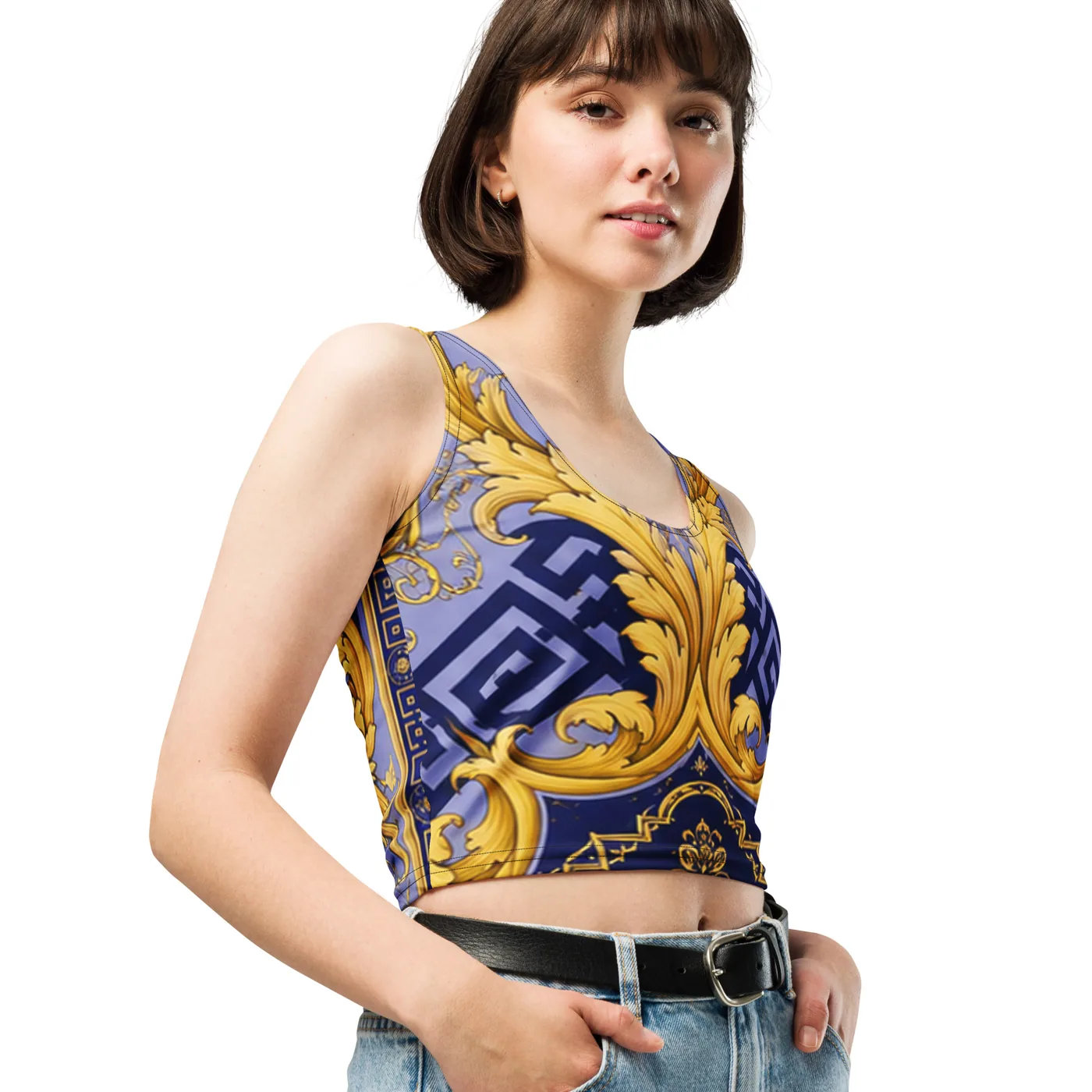 UMMĪ Baroque Crop Top mockup 4