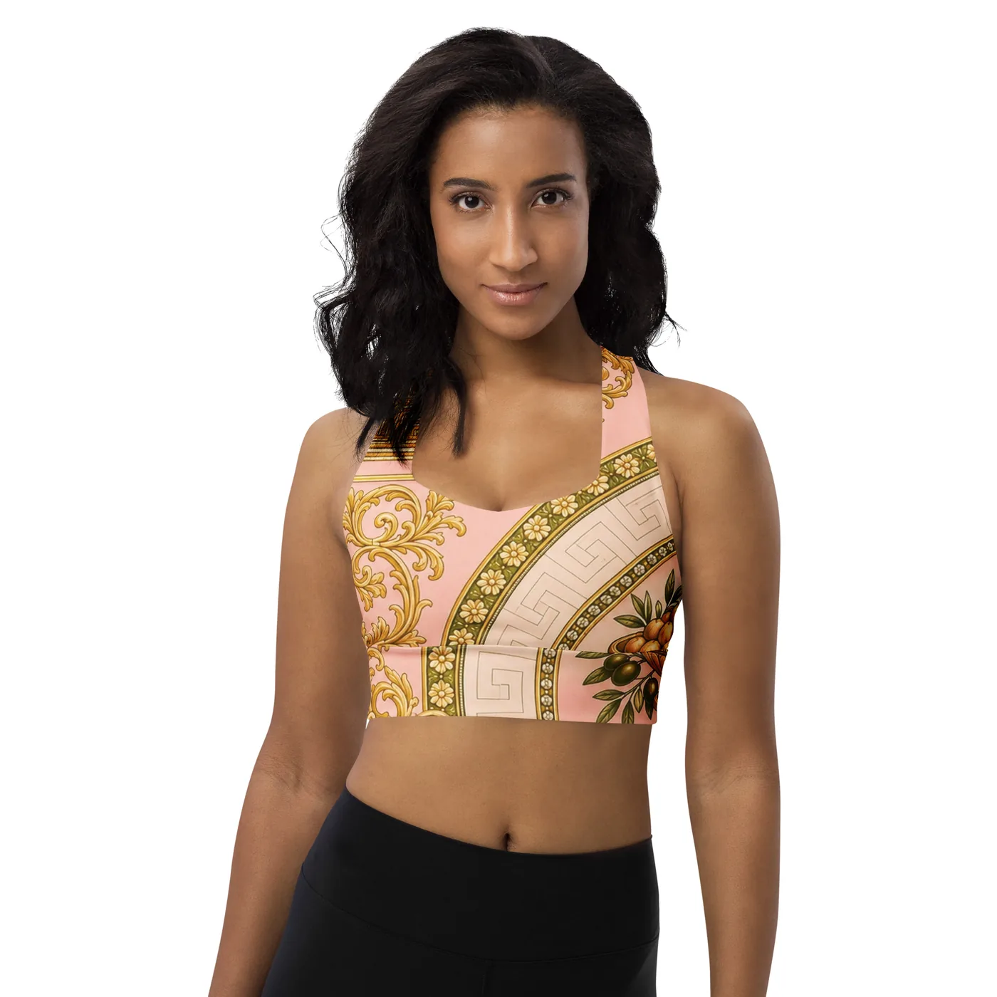 UMMĪ Blush Souk Longline Sports Bra mockup 2