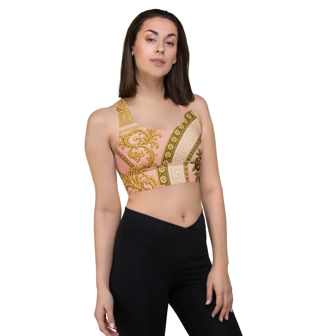 UMMĪ Blush Souk Longline Sports Bra mockup 6