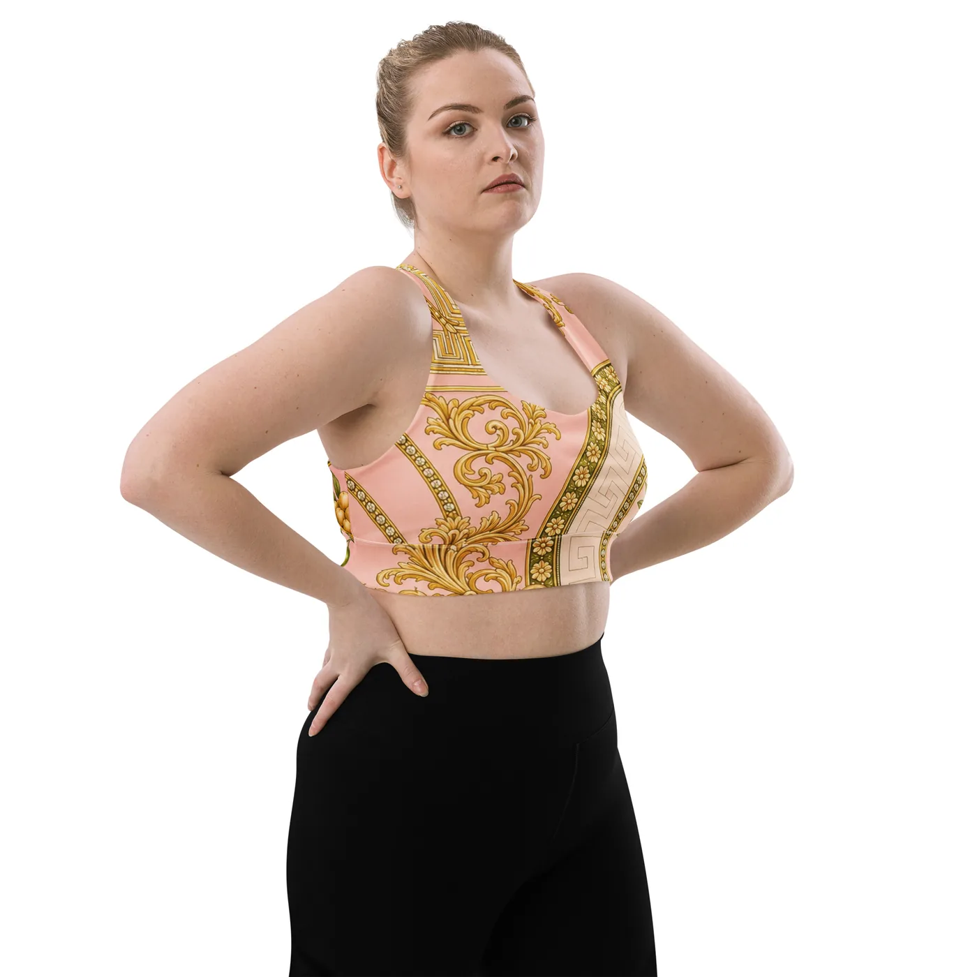 UMMĪ Blush Souk Longline Sports Bra mockup 7