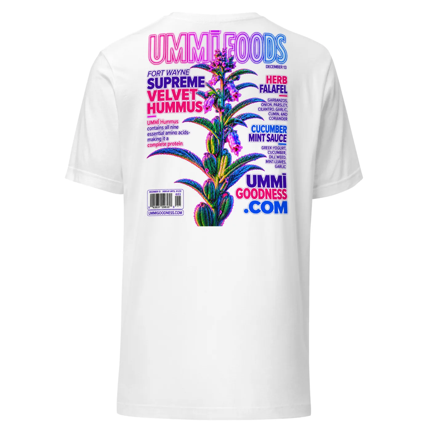 UMMĪ Foods Backprint Tee mockup 2