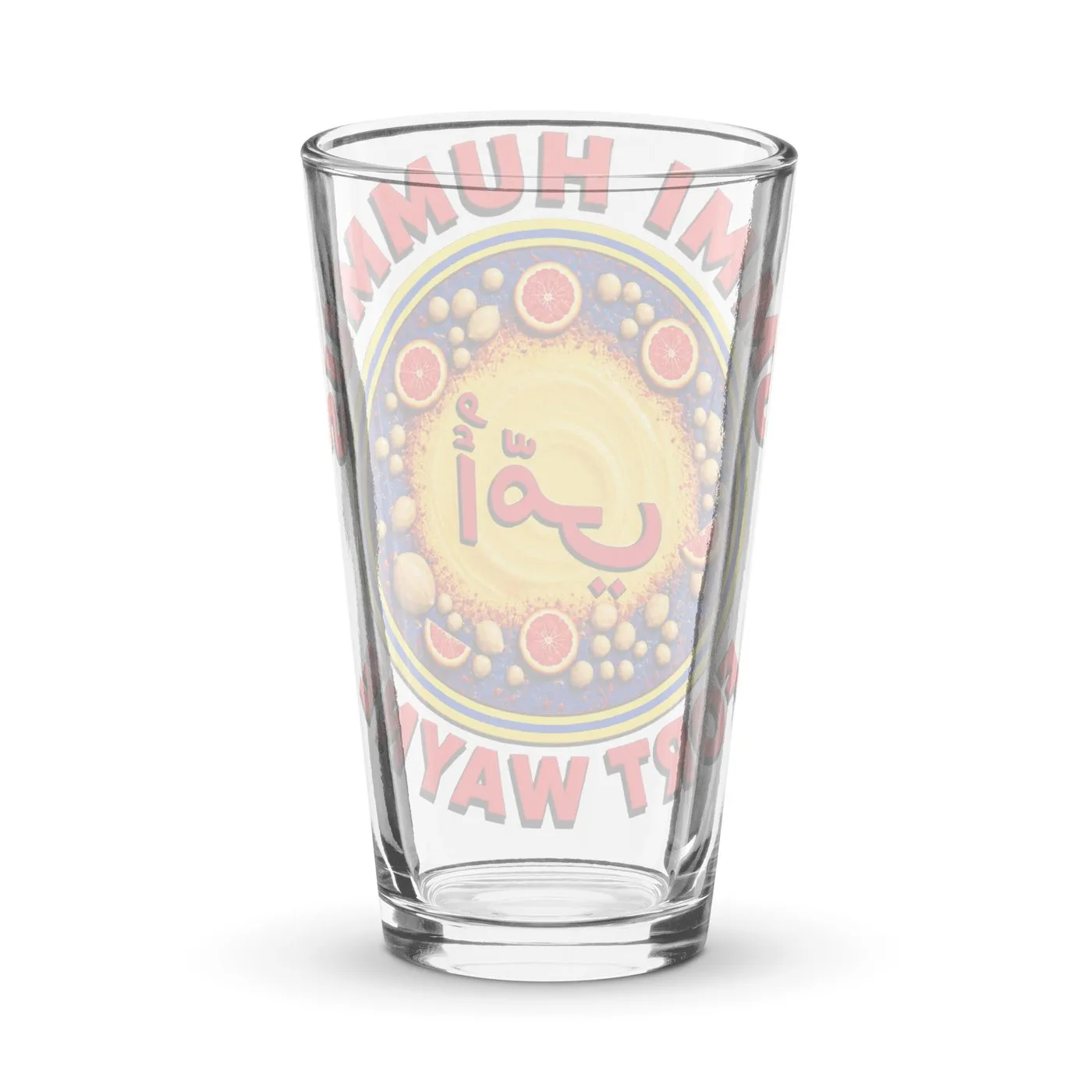 UMMĪ Fort Wayne Hummus Pint Glass mockup 2