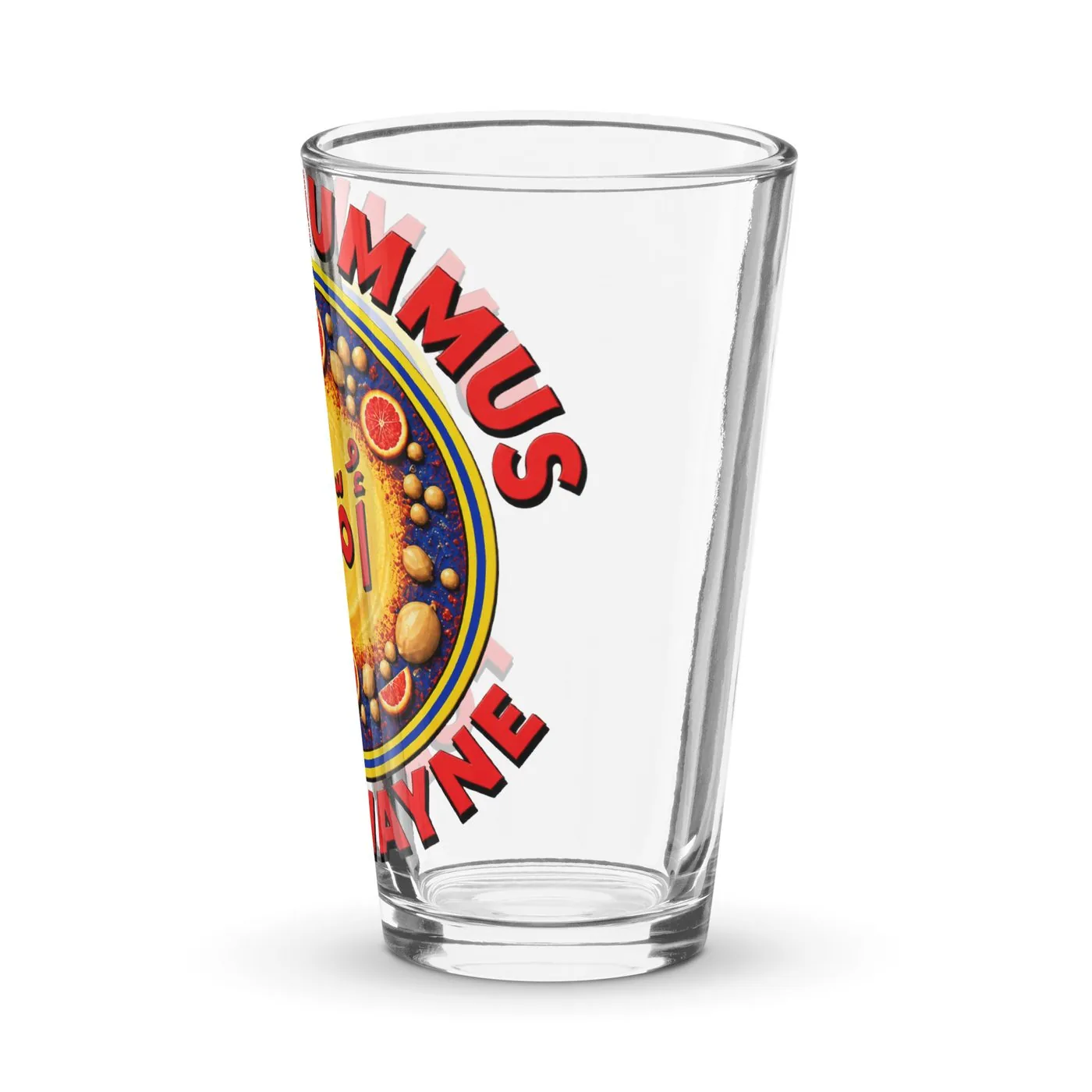 UMMĪ Fort Wayne Hummus Pint Glass mockup 4