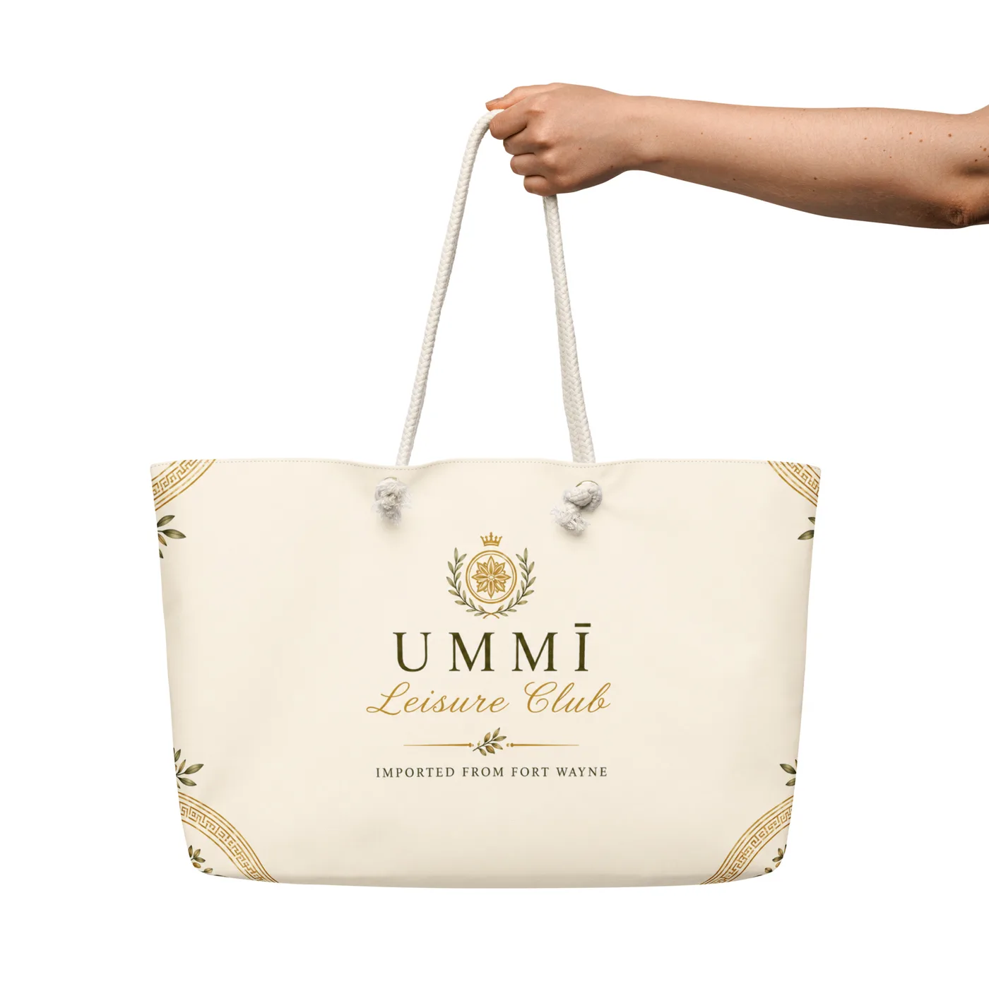 UMMĪ Leisure Club Ivory Weekender mockup 2
