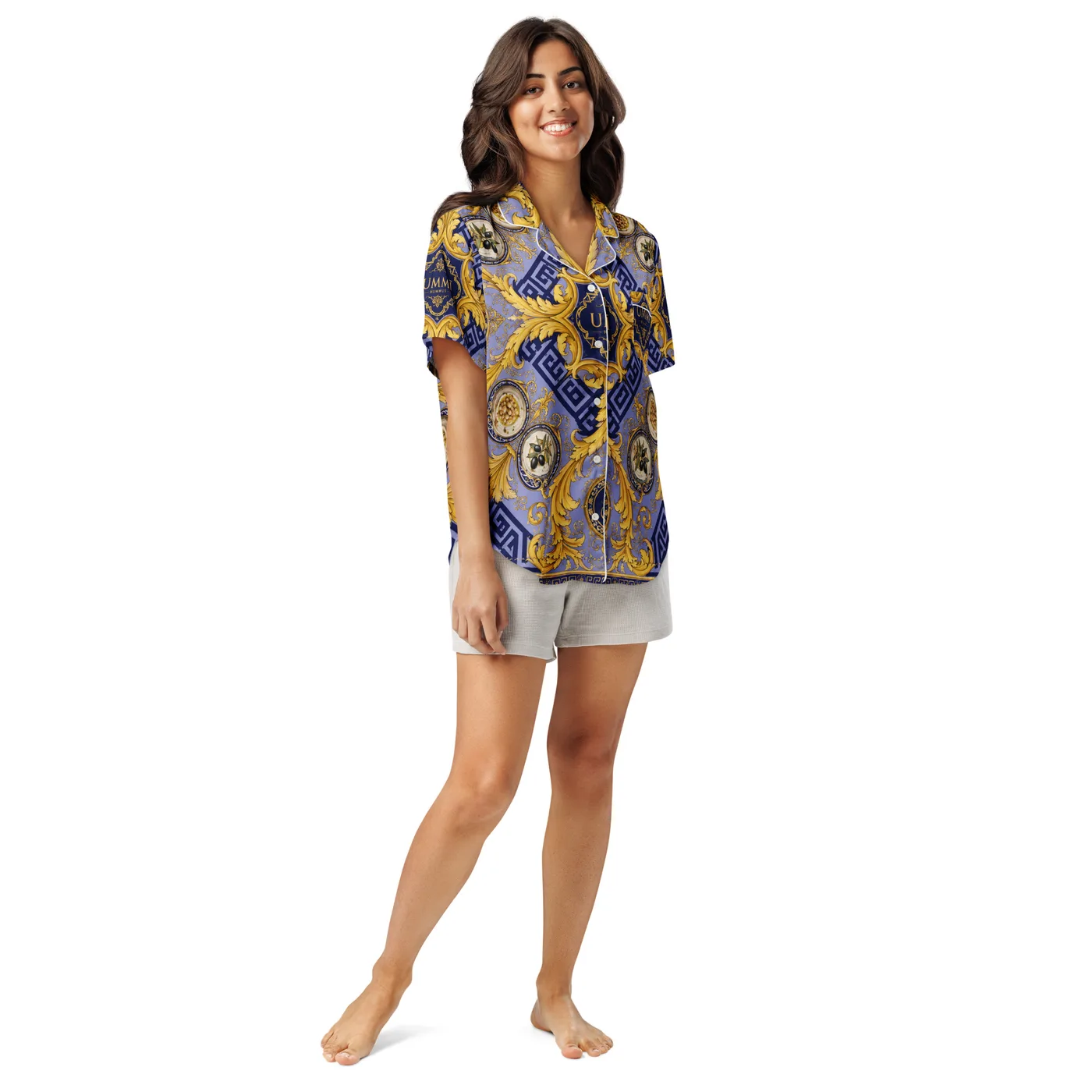 UMMĪ Palace Hours Silky Pajama Top mockup 2