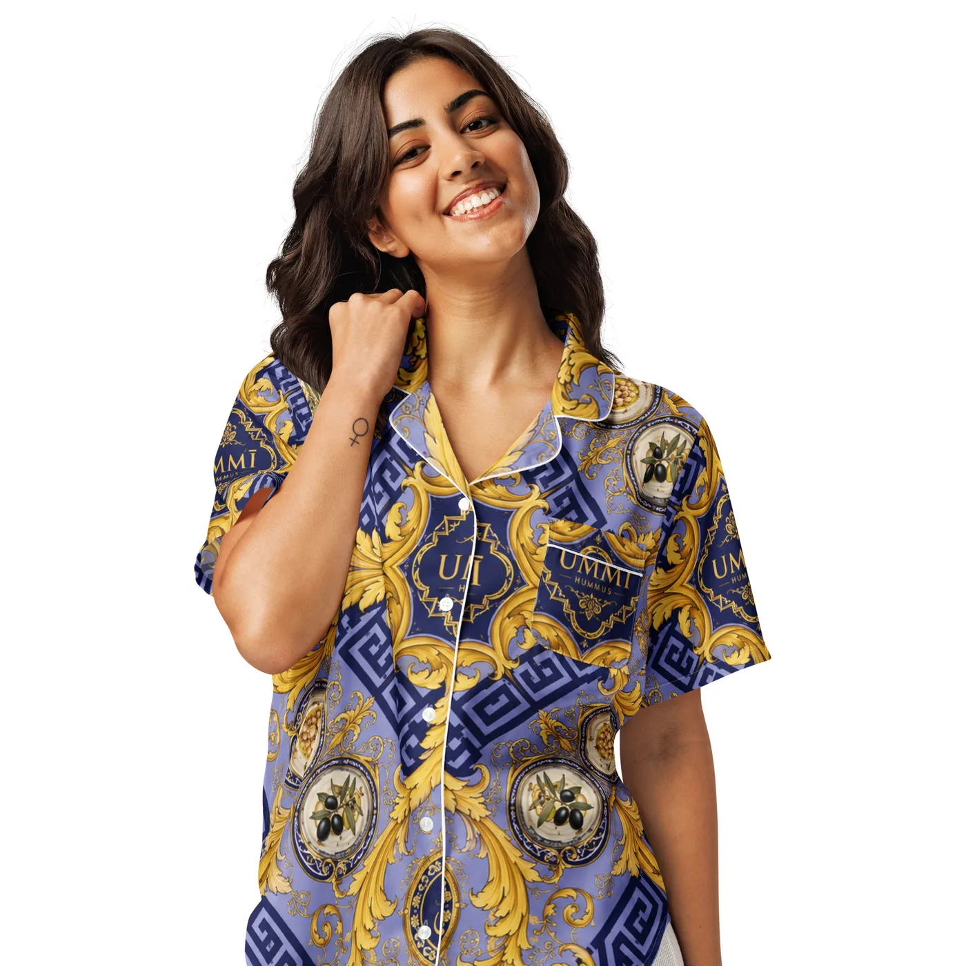 UMMĪ Palace Hours Silky Pajama Top mockup 3