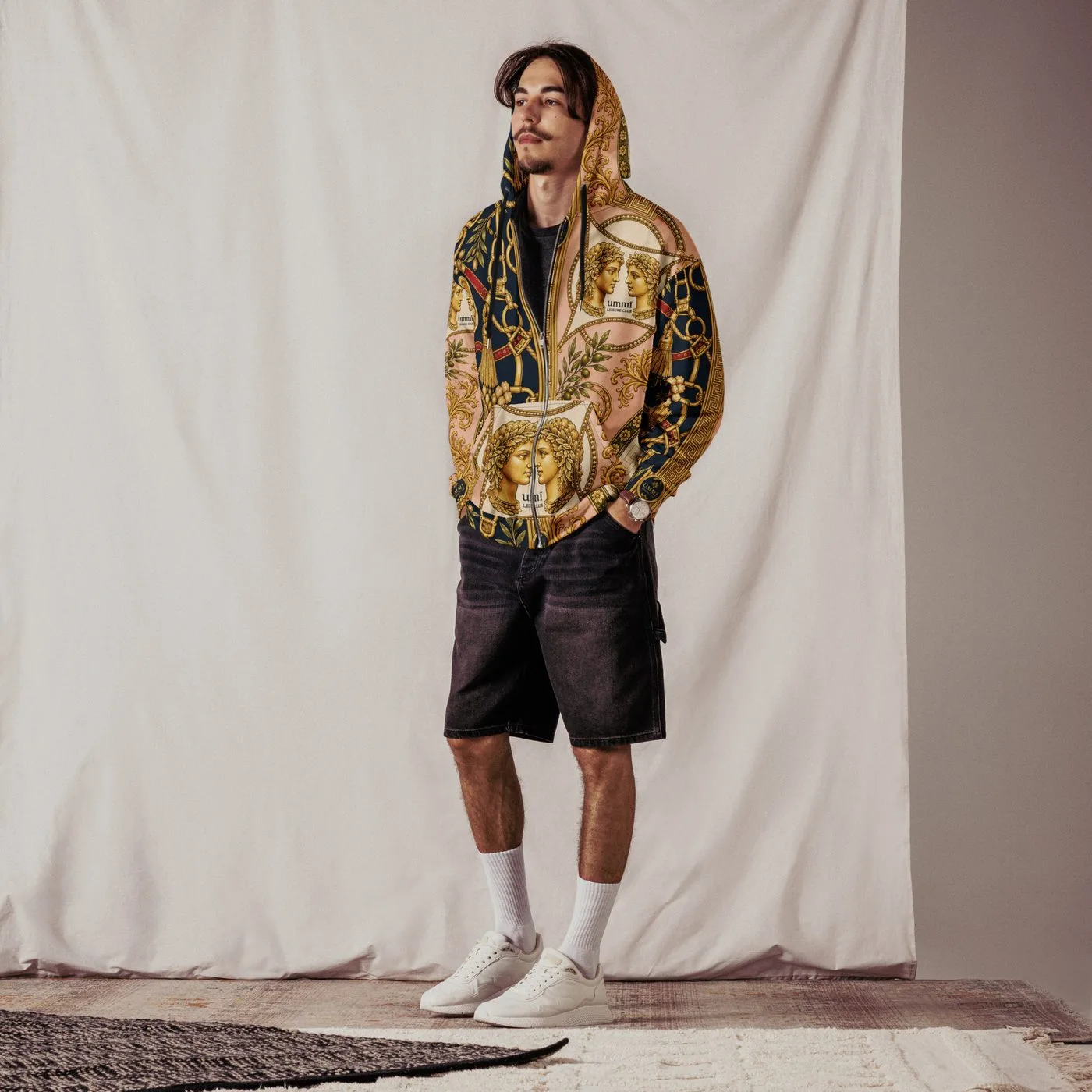 UMMĪ Split Souk Zip Hoodie mockup 8