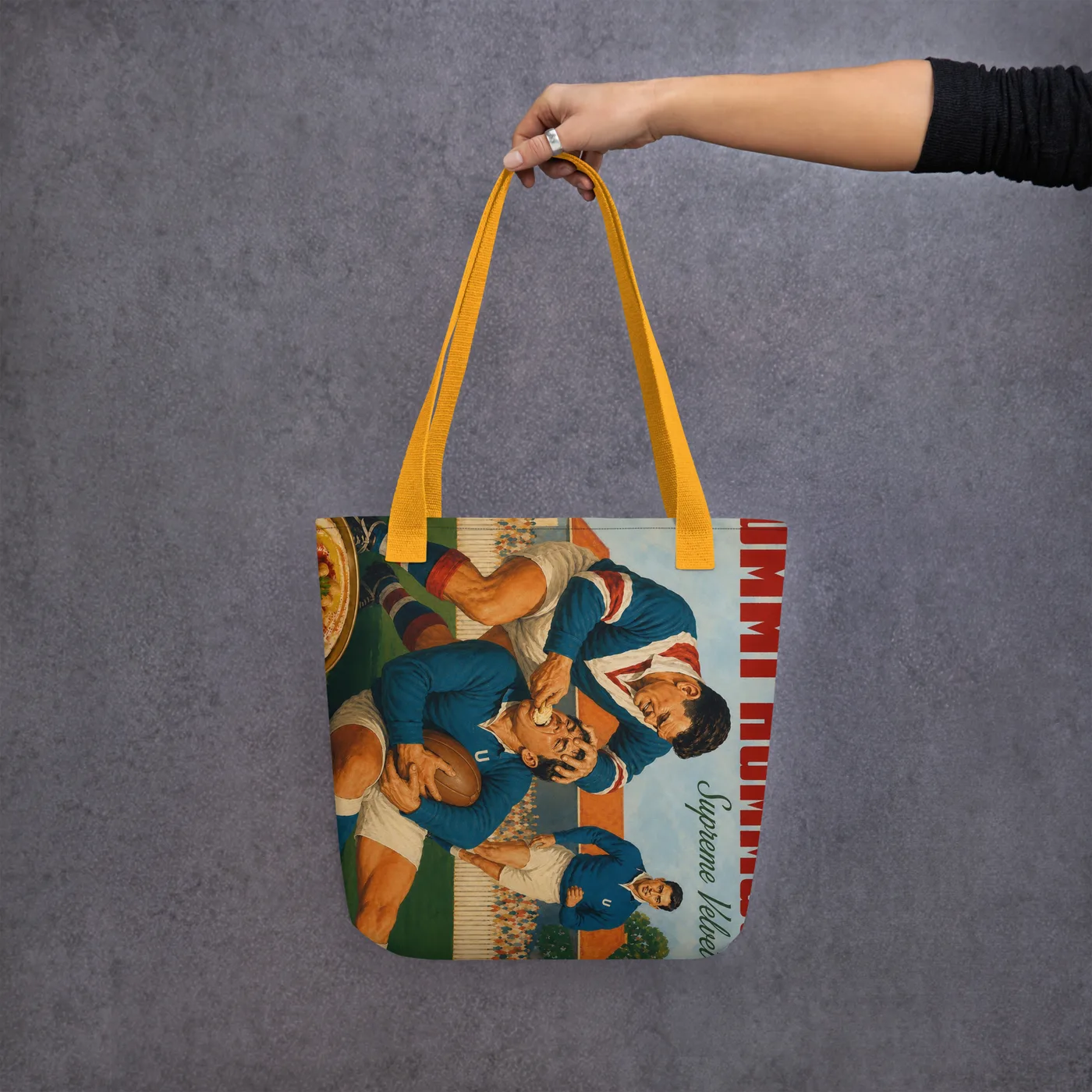UMMĪ Supreme Velvet Hummus Tote mockup 3