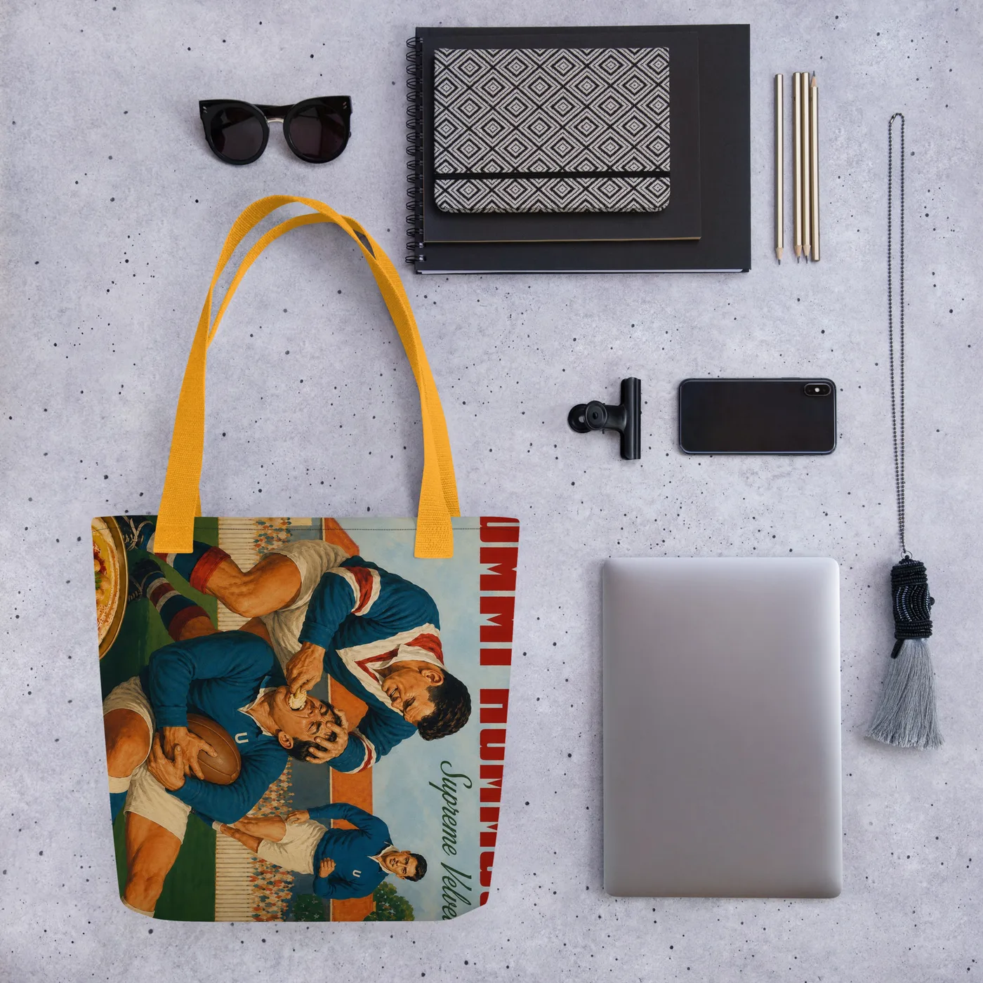 UMMĪ Supreme Velvet Hummus Tote mockup 4